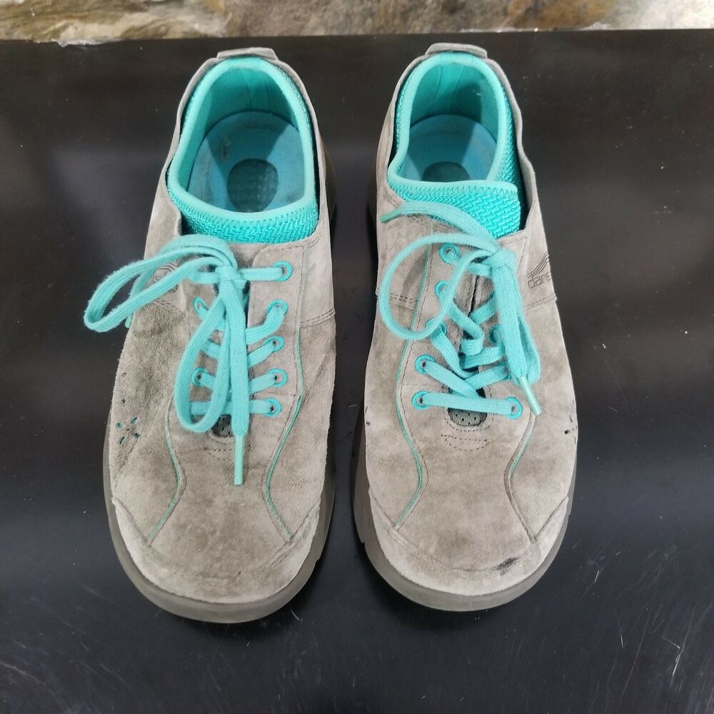 DANSKO Elise gray Suede Leather Lace-Up Comfort Walking Shoes-Size 39Eu/ 8-8.5